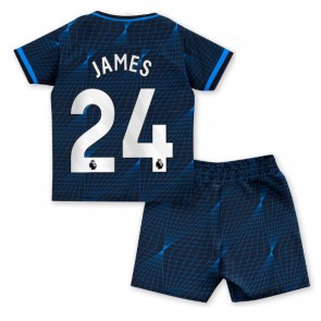 Maillot de foot Chelsea Reece James #24 Extérieur enfant 2023-24 Manches Courte (+ pantalon court)